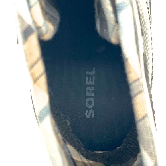 Sorel Joplin Waterproof Lace Up Slick Shine Rain Duck Boot Black Brown 7.5 - Picture 10 of 13